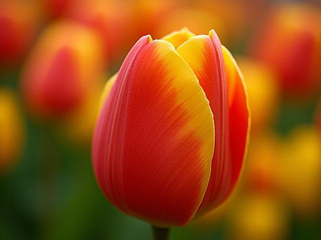 Mix van gekleurde tulpenbollen